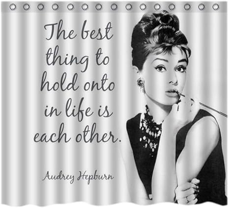 Amazon オードリー ヘプバーン風カスタムホーム装飾シャワーカーテンバスルーム防水生地ファッションバスカーテン66 X 72インチ シャワーカーテン ホーム キッチン オンライン通販