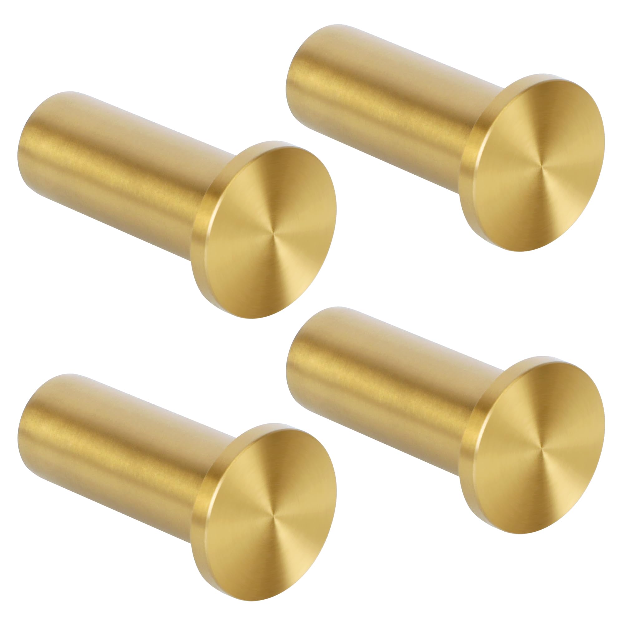 SAYAYO 4PCS Coat Hooks Wall Mounted SUS304 Stainless Steel Door Wall Hooks for Hanging Towels for Bathroom Heavy Duty Sunburst Gold