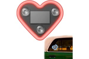 Solar Heart LED Neon Lights - Waterproof Auto On/Off Car Decor with Ambient Glow, Valentine's Day Atmosphere Enhancer (Red)