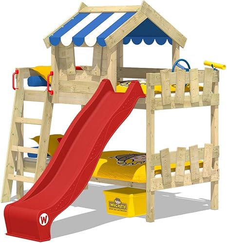 Lit mezzanine 2 places avec toboggan Clearance