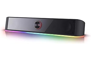Redragon GS560 Adiemus RGB Desktop Soundbar, 2.0 Channel Computer Speaker with Dynamic Lighting Bar Audio-Light Sync/Display,