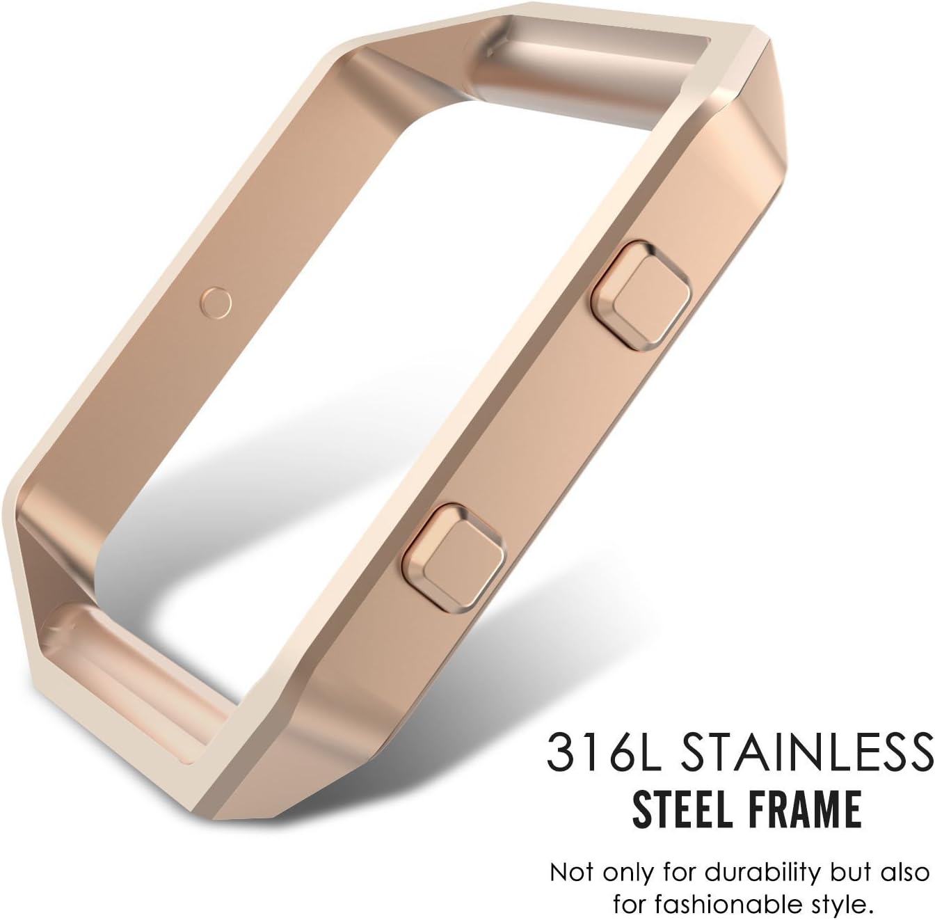 AISPORTS Fitbit Blaze Frame Stainless Steel Metal Watch Frame Holder Shell Replacement Housing Protective Case Cover for Fitbit Blaze Smart Watch - Image 5