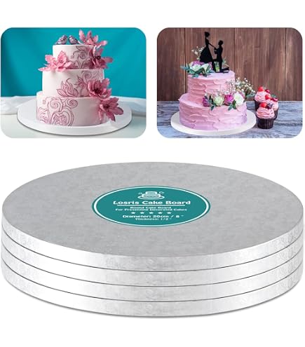 White Cake Drums – 8 Basi Per Torta Tonde 30,5 Cm, Spesse 1,3 Cm, Bordi Lisci, Per Torte A Più Piani