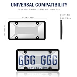2 Pack License Plate Protector and Frames
