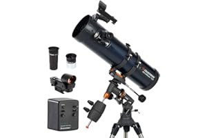 Celestron – AstroMaster 130EQ–MD Newtonian Reflector Telescope for Beginners – Aluminized Mirror – Motor Drive to Track Stars
