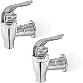 Biaungdo 2 Pcs Replacement Spigot for Beverage Dispense, Silver Push Style | Beverage Dispenser Compatible, Carafe Spigot, Water Dispenser Replacement, Spout Faucet