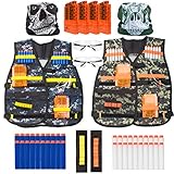 USA Toyz Compatible Nerf Vest Set – 50pc Nerf Party Supplies, Accessories and Games for Kids and Adults, 2 Vests for Nerf Darts and Guns for Boys and Girls
