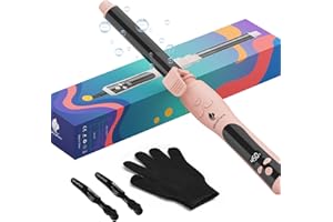 MiroPure Automatic Curling Iron, 1 Inch Ionic Hair Curler, Self Rotating Curling Wand with Longer Barrel for Waves and Curls, Unique Button to Enable/Distable Rotation, Get Rid of Accidentally Hit