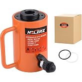 HZLZRZ 20T Hydraulic Cylinder Jack Hollow Single Acting Hydraulic Ram Cylinder, Hydraulic Lifting Cylinders 2"(50mm) and Porta Power Kit(RCH-202)