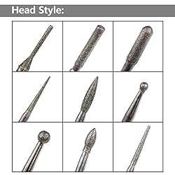 Yakamoz 30Pcs 2.35mm Shank Titanium-Coated Diamond