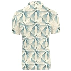 HUGS IDEA Geometric Pattern Mens Golf Shirt for