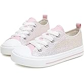 ToandonToddler Kids Sneakers Sparkle Fashion Glitter Sequins Canvas Shoes