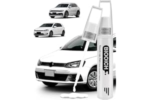 BIOOICH Pure White LC9A/0Q Touch Up Paint Pen for VW Exact Color Match Car Chip and Scratch Repair for Volkswagen Tiguan Atlas Jetta Golf Taos