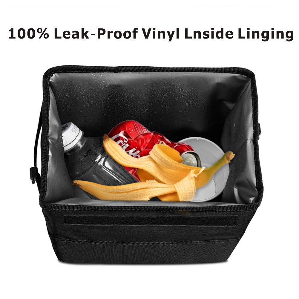 Flysea Car Trash Can, Leakproof Vehicle Trash Can with Lid, Collapsible Storage Organizer Pocket and Odor Blocking Waterproof Car Trash Bag for Home Travel Car Truck SUV Taxis and More