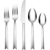 Hampton Forge Moxie 20-Piece Silverware Set for 4, Flatware | cutlery set | 18/0 stainless steel | dishwasher safe | silver | kitchen and dining | place setting knives spoons and forks