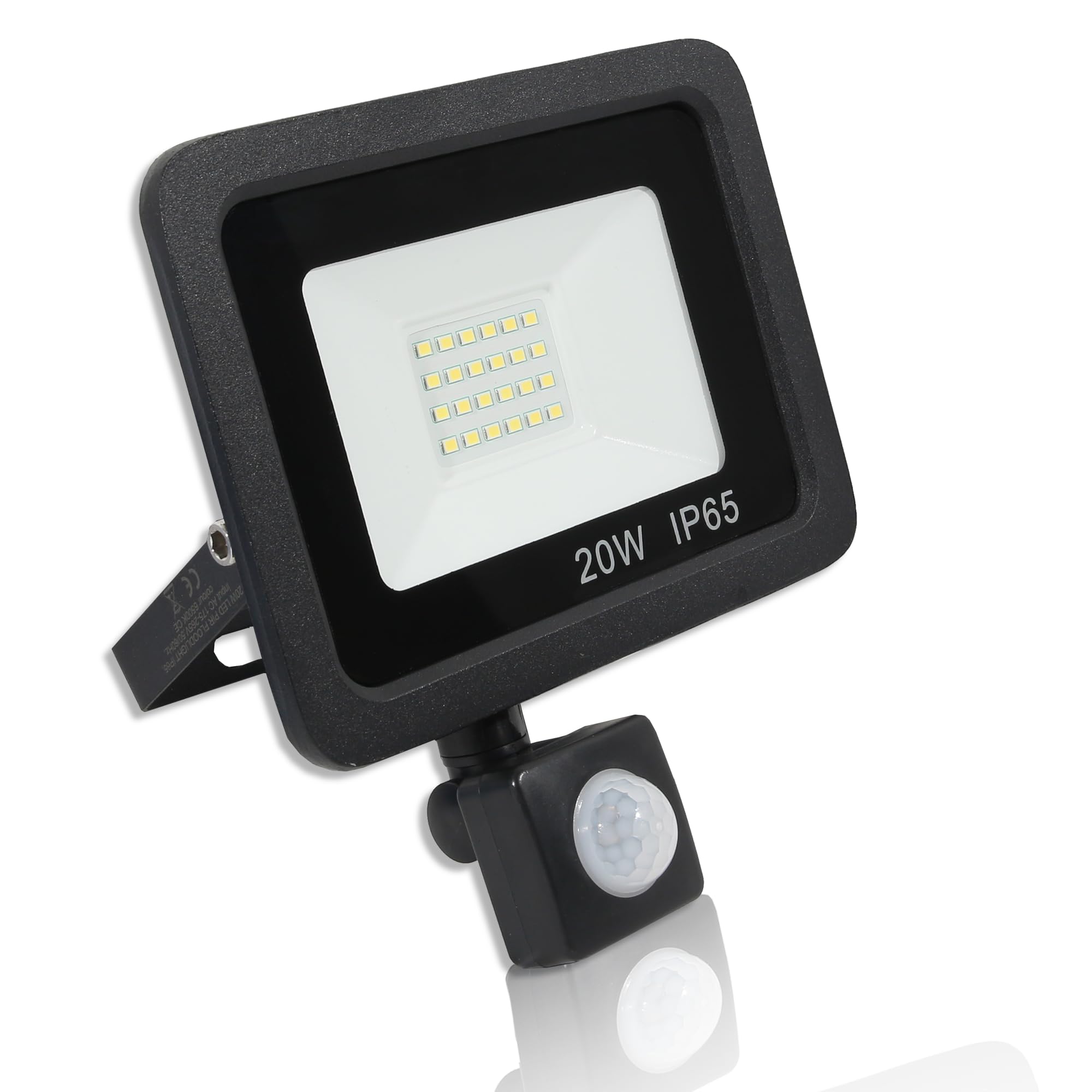LOWENERGIE LED FloodLight Waterproof IP65 (20w PIR, Black)