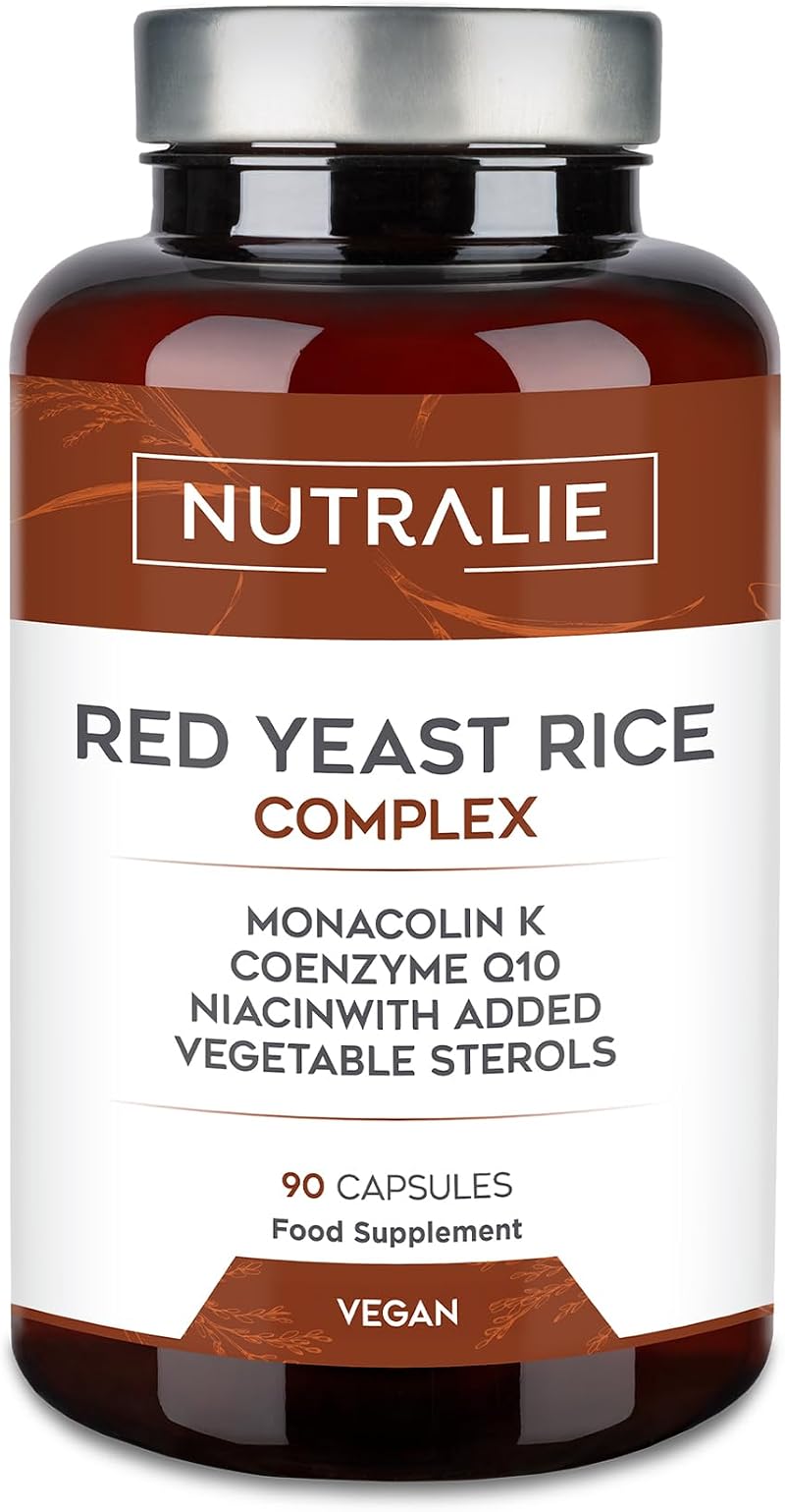 NUTRALIE Red Yeast Rice Complex 2.9 mg Monacolin K 90 Vegan Capsules