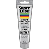Super Lube 92003 Silicone Lubricating Grease with PTFE, 3 oz Tube, Translucent White