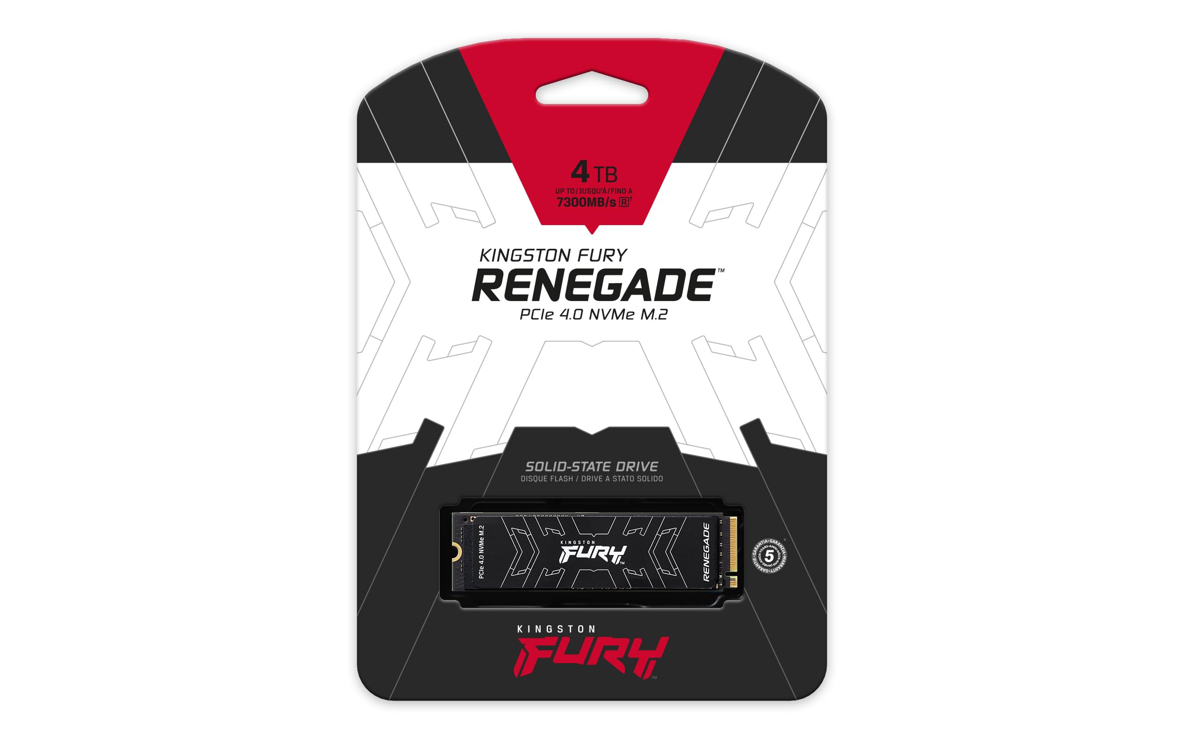 Kingston FURY Renegade 4TB PCIe Gen 4.0 NVMe M.2 Internal Gaming SSD | Up to 7300 MB/s | Graphene Heat Spreader | 3D TLC NAND | Works with PS5 | SFYRD/4000G
