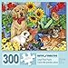 Bits and Pieces - 300 Large Piece Jigsaw Puzzle for Adults - Babysitting, Puppy, Kitten - by Artist Jane Maday - 300 pc Jigsaw