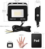 Lepro 20W LED Floodlight Outdoor 1700 Lumen IP65 Daylight White Ultra Thin view 6