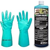 Ready-to-use Tree and Stump Kill Solution - Martin Stump Killer - 1 Qt - Tree Stump Killer for Backyards, Roadsides, Fence Lines &amp; Pastures - Powerful Stump Remover Chemical with Omni Depot Gloves