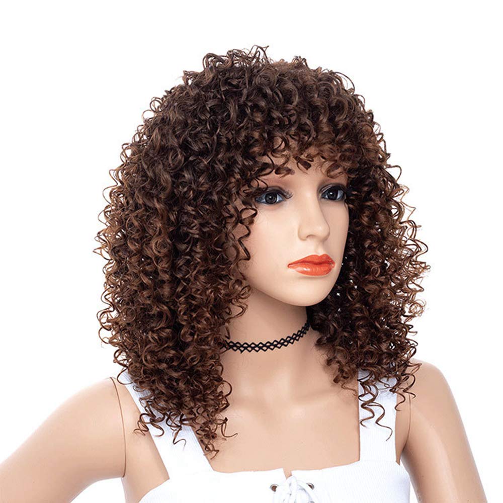 Amazon Com Leyee Shoulder Length Curly Hair Wig Synthetic Heat