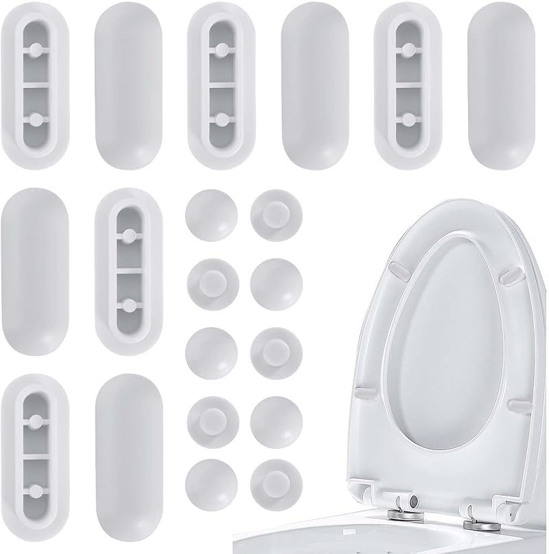 Colexy White Universal Toilet Seat Buffer Set WC Dampening Bumper Gasket
