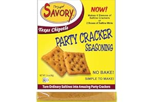 SAVORY FINE FOODS Savory Saltine Seasoning, 1.4 Ounce, Texas Chipotle, 4 Pack