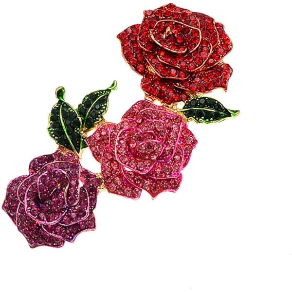 Broche Ramo De Flores Dama Pin Cristal Austriaco