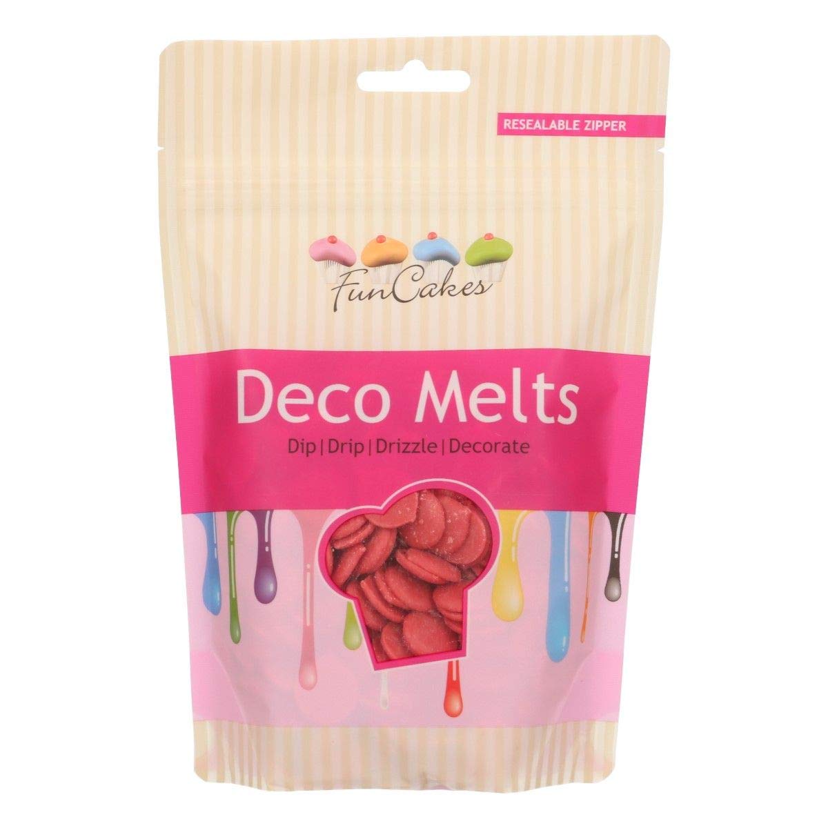Deco Melts FunCakes, Cobertura para repostería (Red) - 2 de 250 gr ...