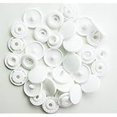 200 Sets T5 Resin Plastic Snaps, BetterJonny Size 20 Glossy Round Resin Plastic Buttons Fasteners for Cloth Crafts Towels DIY