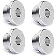 Solid Billet Handlebar Riser Bushings for Harley Softail Dyna Sportster FXR FX 1984-2016 (Silver)