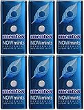 Mentos Now Mints - Peppermint - Sugar Free - Net Wt. 1.09 OZ (31 g) Per Tin - Pack of 6 Tins