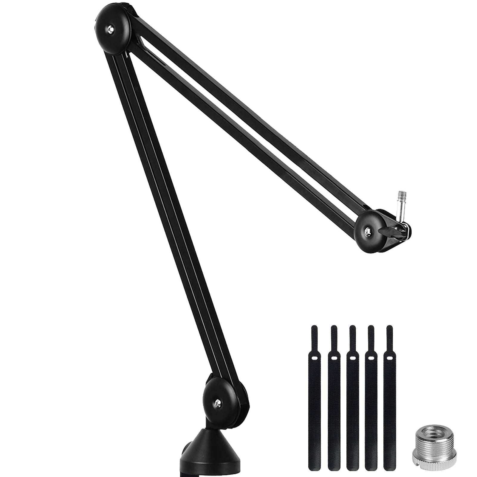 LANUCN Boom Arm pro - 3/8 5/8 Upgraded Desktop Microphone Stand with Anti-shaking Desk Clamp, Long Mic Suspension Boom Holder for Blue Yeti Nano Snowball Ice and Other Mics (V35 boom arm)