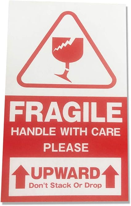 Amazon 商品エクスプレスカートンの落下防止と警告ステッカーステッカーを軽く押さないでください メモ帳 文房具 オフィス用品