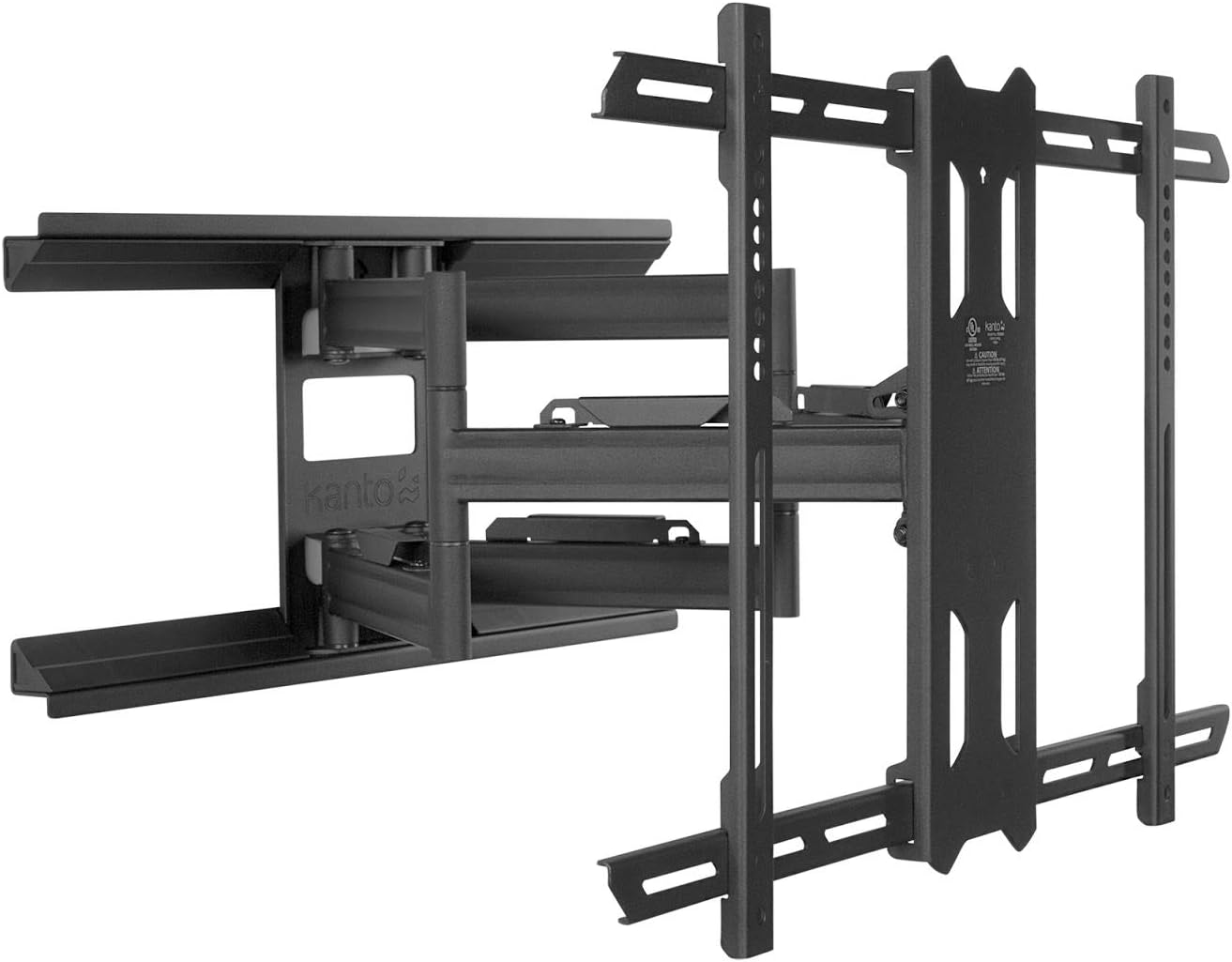 Kanto PDX650 Full Motion Articulating TV Wall Mount for 40" to 90" TVs, Black, Fits most flat panel TVs from 37” to 75” - Image 3