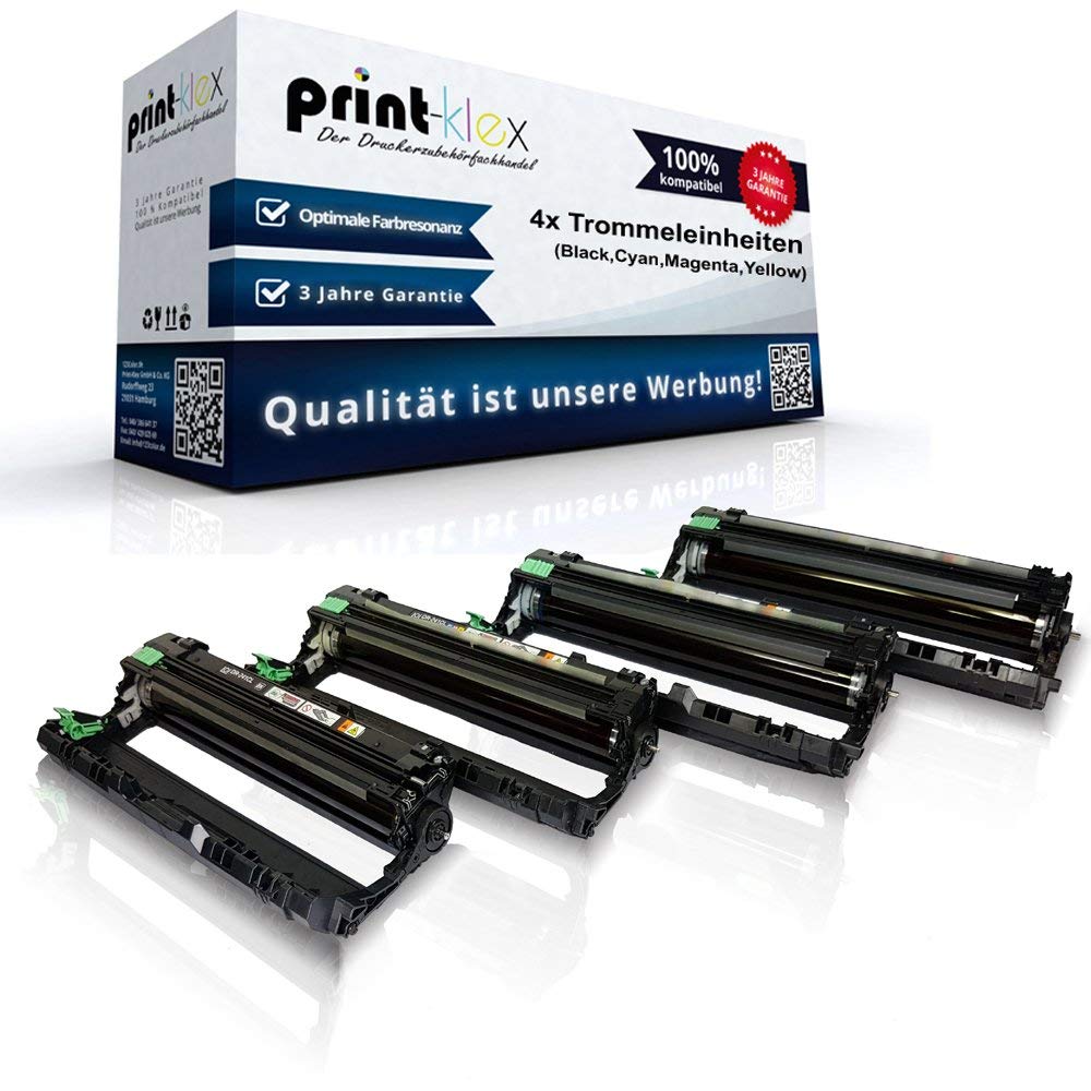 Print-Klex 4 x Compatible Drum Units for Brother MFC91 30CW MFC9140CDN MFC9142CDN MFC933 0CDW MFC933 2CDW MFC934 0CDW MFC934 2CDW DR241 Dr Drum Kits – Easy Office Series CBS-241