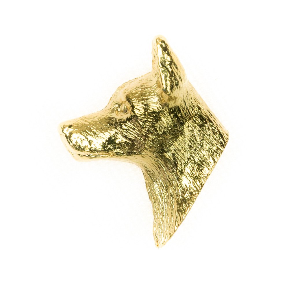 KELPIE Made in U.K Artistic Style Dog Clutch Lapel Pin Collection 22ct Gold Plated