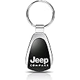 Au-TOMOTIVE GOLD Tear Drop Key Chain for Jeep Compass (Black)