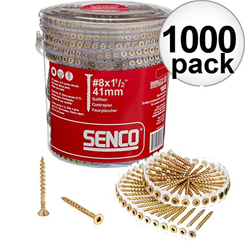 SENCO 08F150Y 8Gauge x 11/2 in. Collated Flooring Screws 1,000Pack