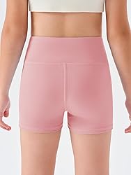 Haloumoning Girls Athletic Shorts Kids High Waisted