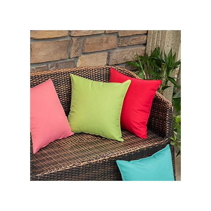 MIULEE Pack of 4 Decorative Outdoor Waterproof Pillow Cover Square