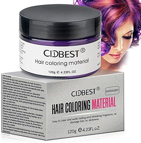 Hair Wax , Purple Hair Color Wax, Temporary Hair Mud Cream, Fresh and Natural Hairstyle Pomades, Natural Matte Hairstyle Hair Dye Wax for Daily use Party, Cosplay (Purple)