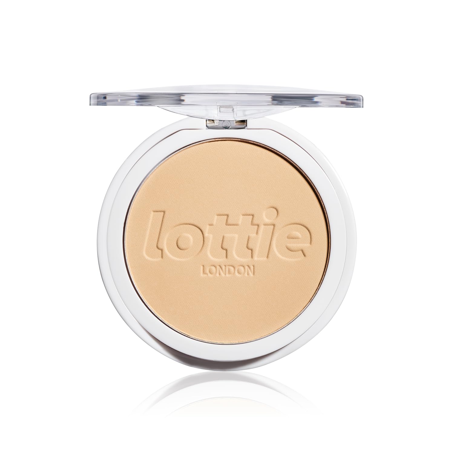 Lottie London Ready Set! Go Pressed in Warm Translucent, Setting Powder infused with Hyaluronic Acid, Long-wear & Soft-Focus Matte Finish