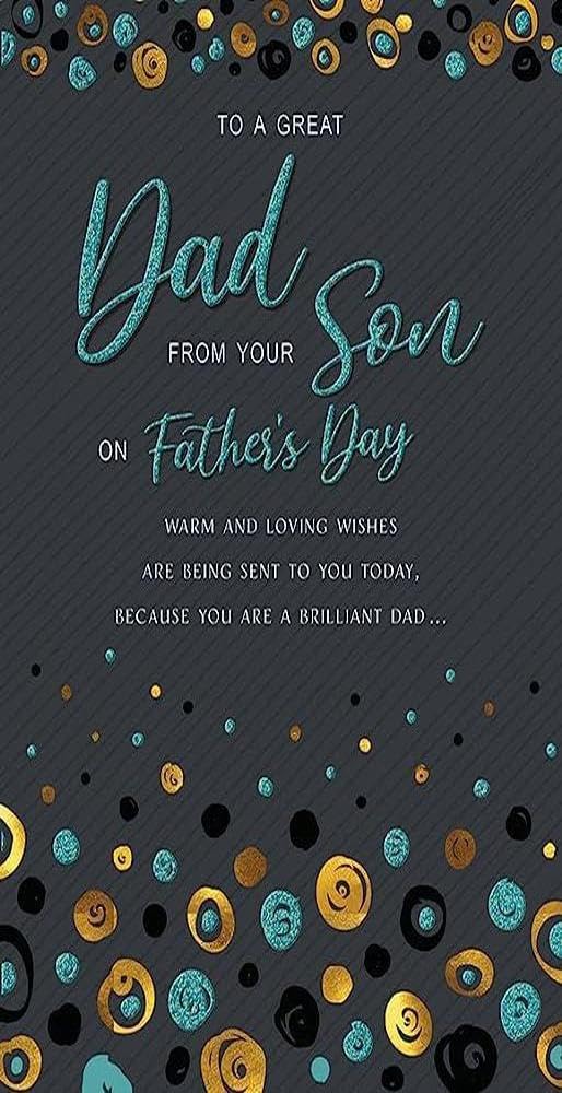 Regal Publishing Modern Father's Day Card Dad from Son - 9 x 6 inches, C88393