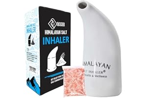 Manual Himalayan Salt Inhaler Pipe Ceramic Filled with 100% Pure Himalayan Salt with Hygienic Health with Salt Free (Pack of 