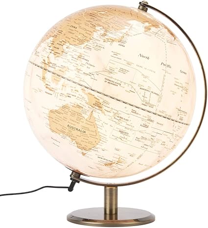 Amazon Co Jp 地球儀 インテリア おしゃれ ライト付き 英語表記 球径24cm 文房具 オフィス用品