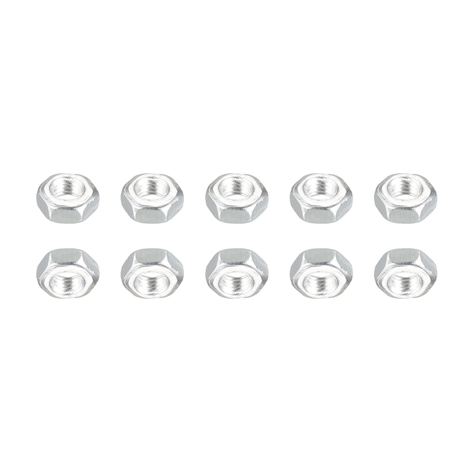DTGN M3x0.5mm(DxP) Hex Nuts - 195Pack - Good for Home Garage Repair - Steel Hexagonal Nuts - Silver Tone