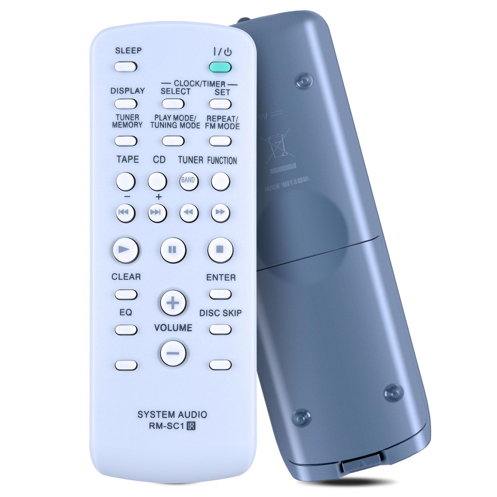 RM-SC1 Replacement Remote Control for Sony Mini Hi-Fi Component System Compatible with MHC-GX450 MHC-GX250 CMT-GPX5 CMT-NE3 MHC-RG100 MHC-RG121 RMSC1